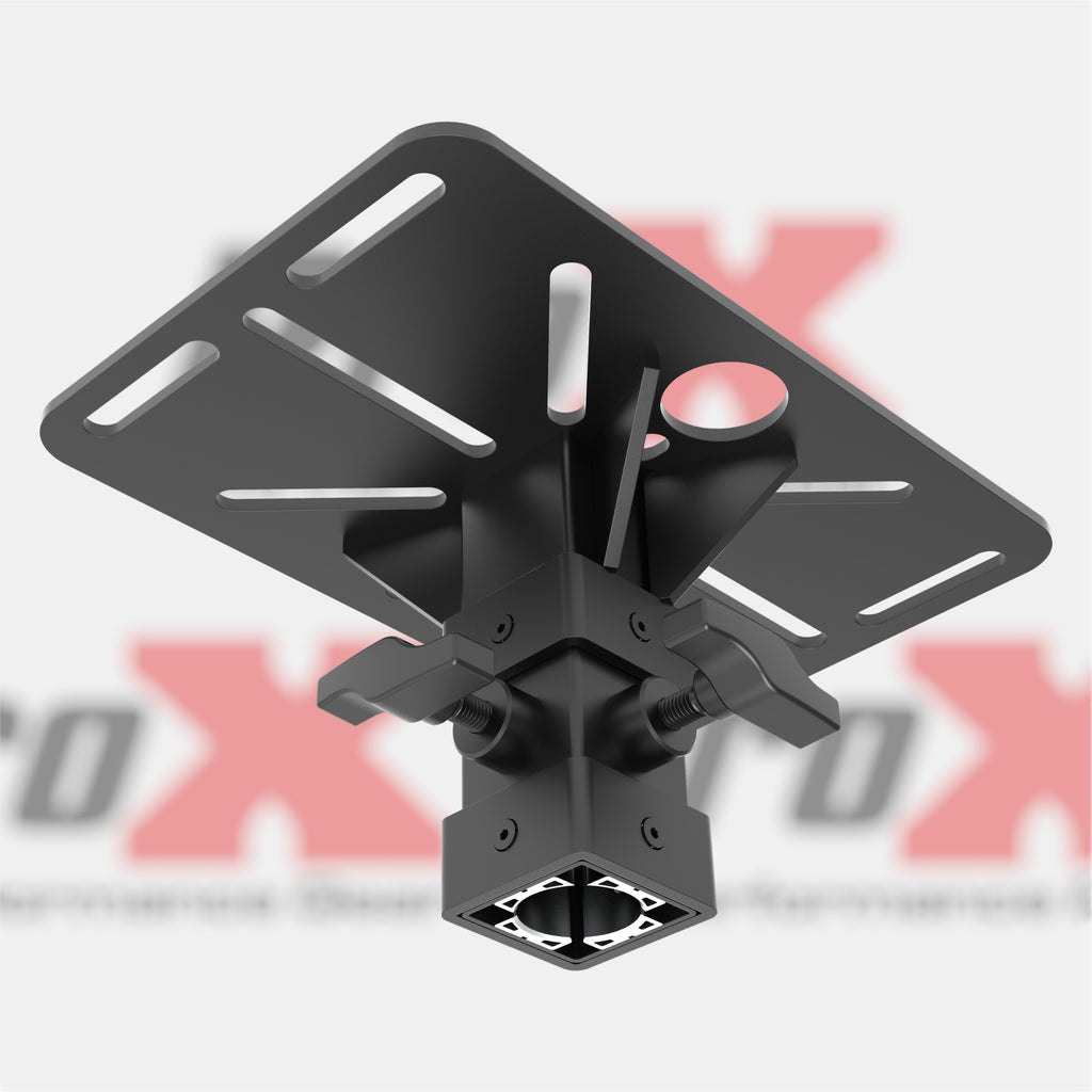2PCS Universal Mounting 12x8" Plate for 1-3/8" Poles for Moving Heads, Projectors and Speakers