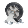 Single 8-inch Industrial Grade Caster Wheel for ProX ATA Flight Utility Console Speaker Cases - Plate 4.5 x 4 in.