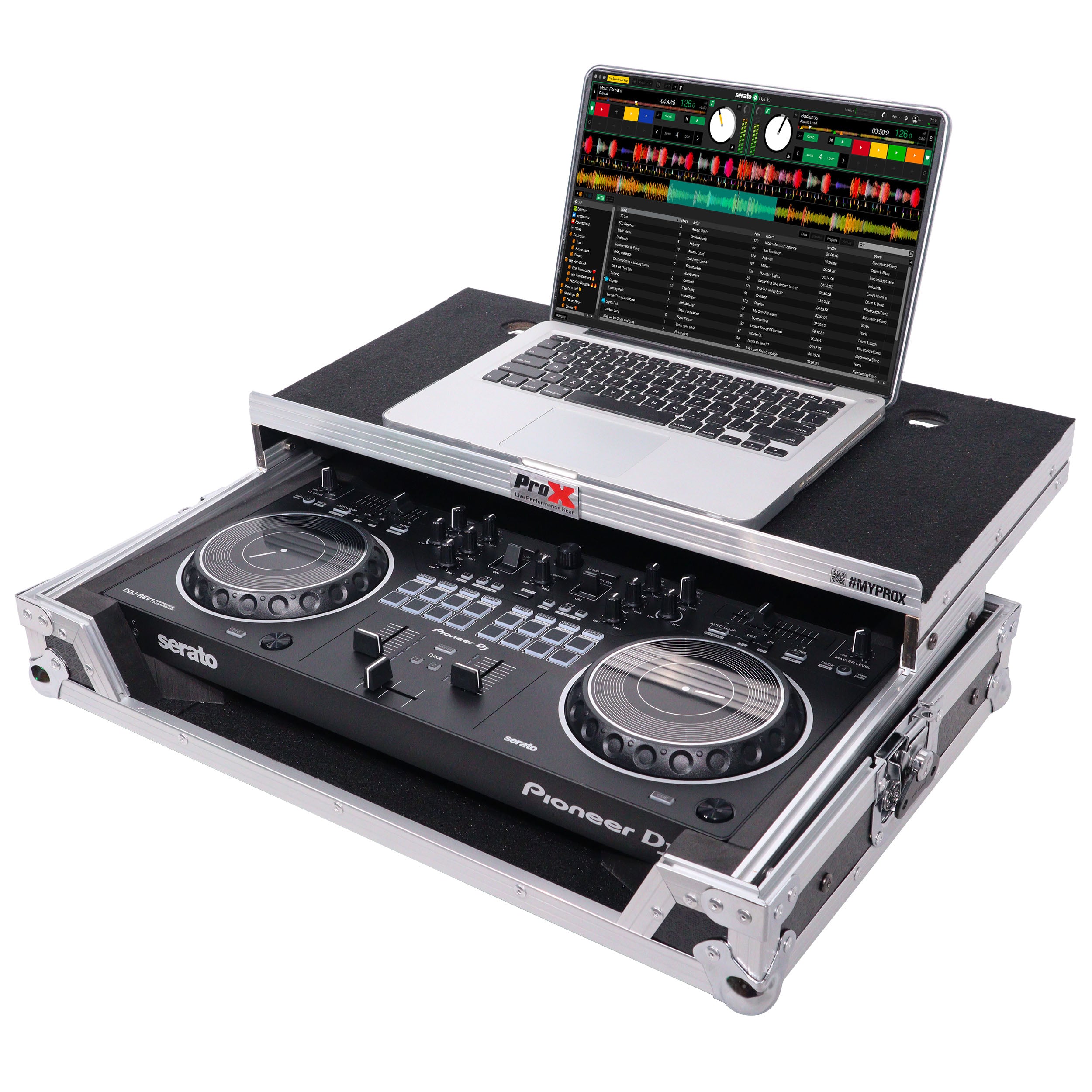 ATA Flight Case For Pioneer DDJ-REV1 DJ Controller with Laptop Shelf