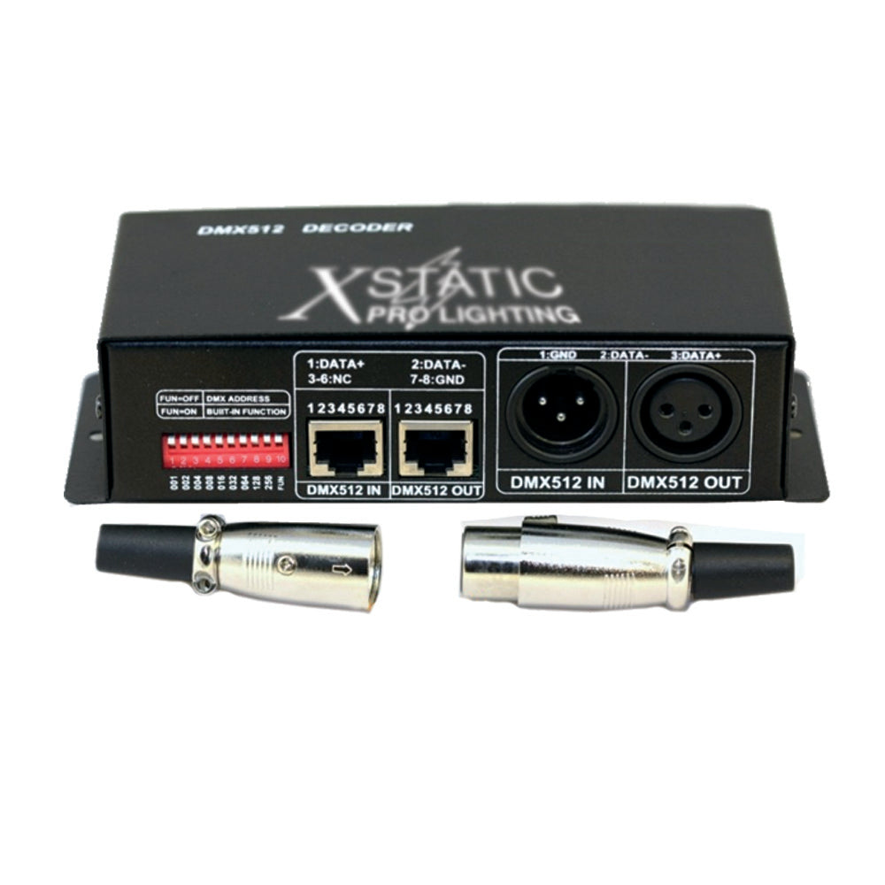 Decoder Controller for DMX Driver Dimmer for DMX Devices and LED Lighting Strip Tape