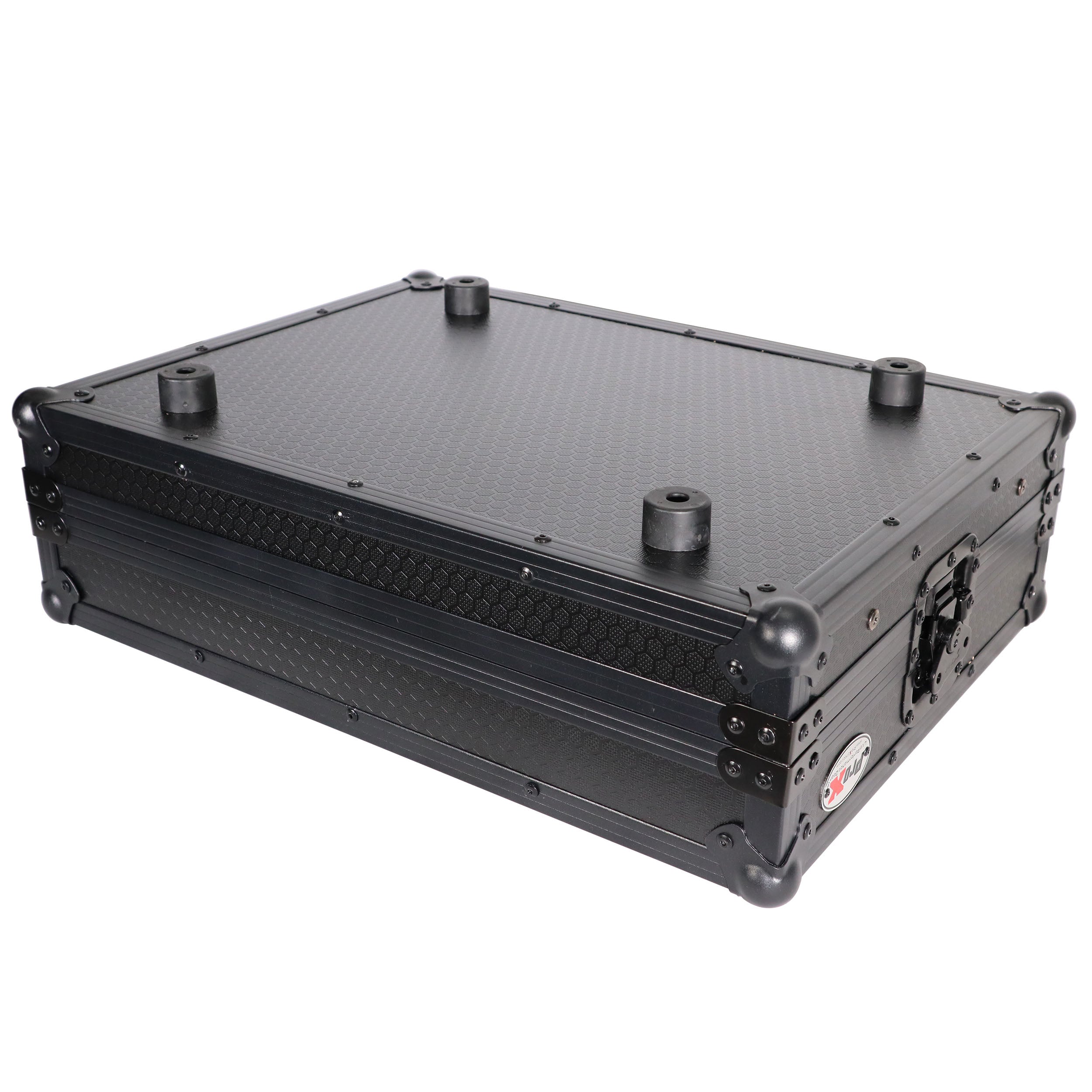 Flight Case - For Hercules DJControl Inpulse 500 with Glide Sliding Laptop Shelf - Black on Black