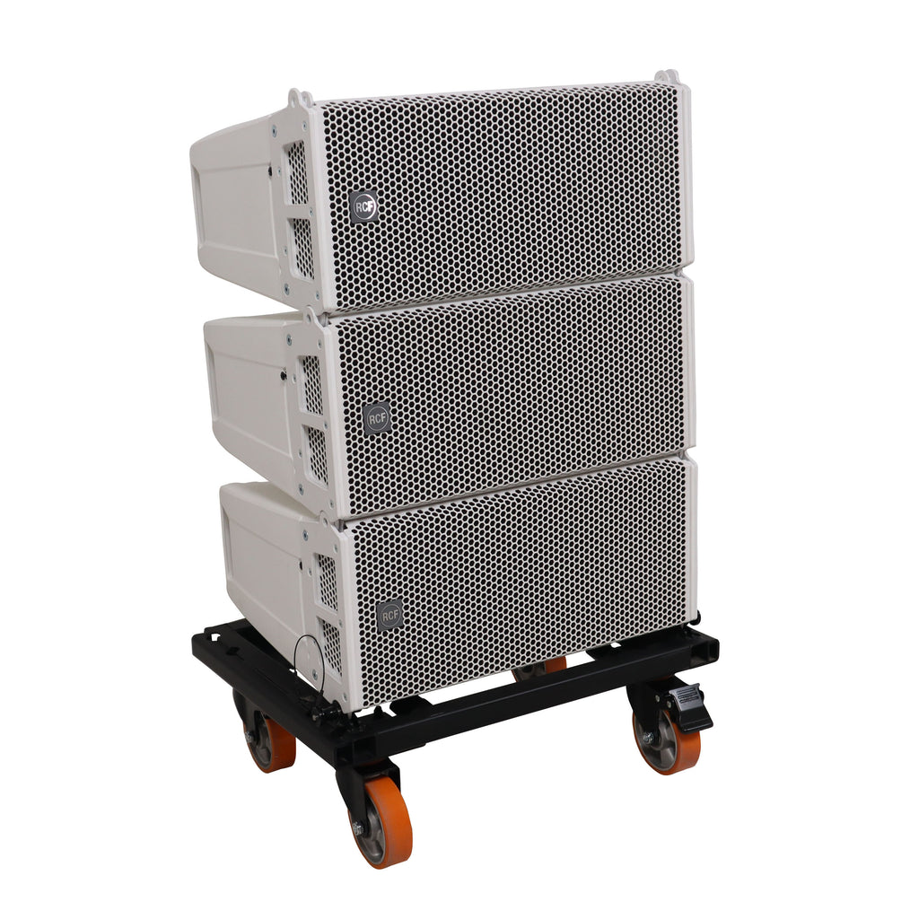 Heavy-Duty Wheel Dolly Fastening System for RCF HDL6A HDL26A Line Array Speakers Holds Up to 6 Cabinets