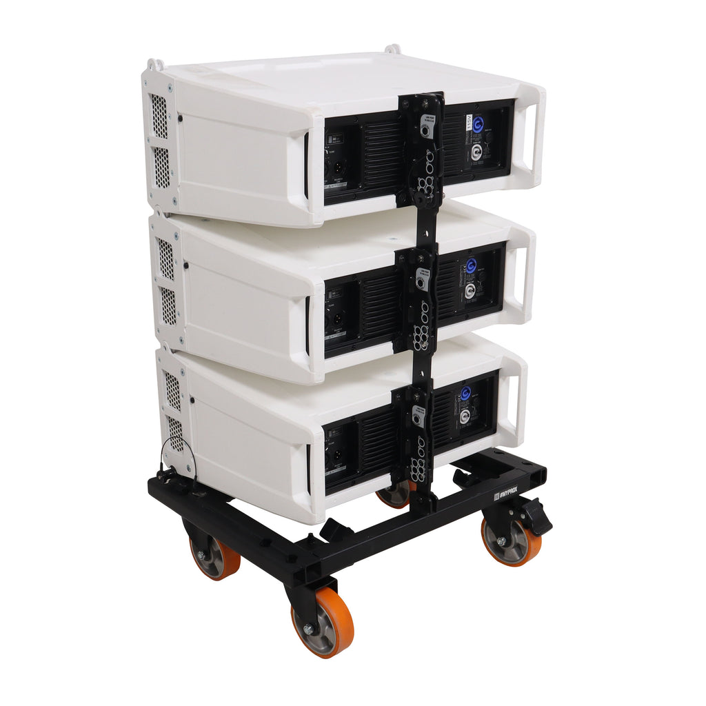 Heavy-Duty Wheel Dolly Fastening System for RCF HDL6A HDL26A Line Array Speakers Holds Up to 6 Cabinets