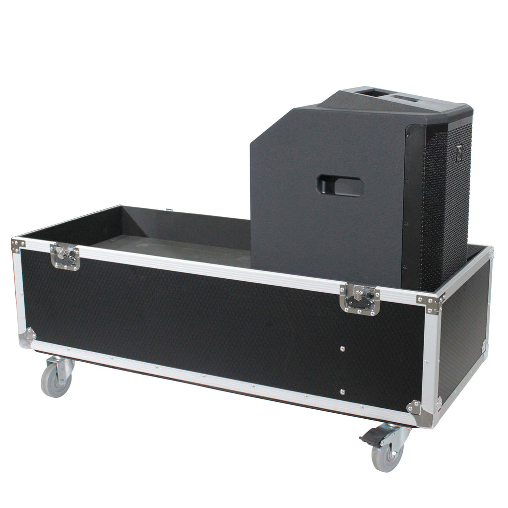 ATA Flight Case for 2x RCF EVOX12 or EV Evolve 50 Compact Arrays Fits Two Speakers and Subwoofers