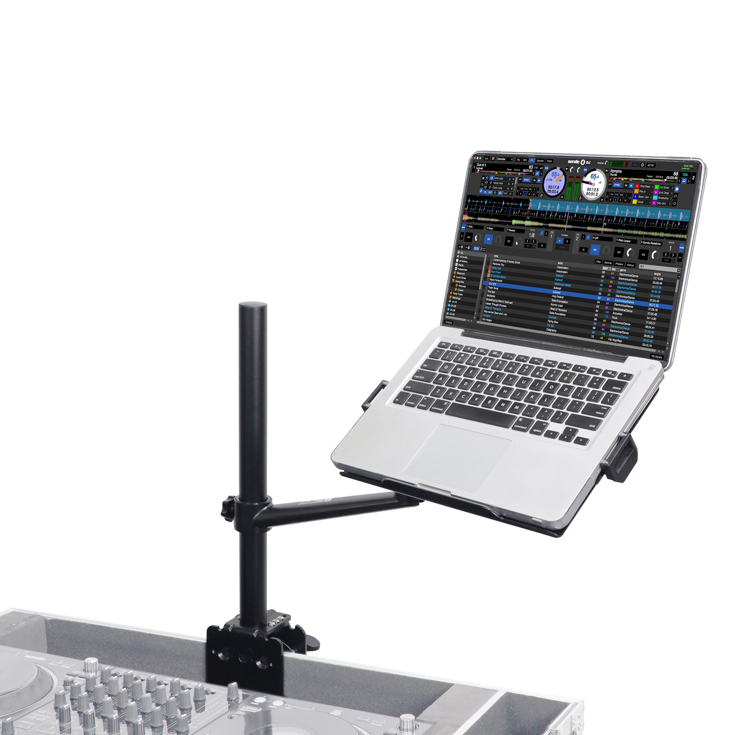 4PCS Universal Adjustable Stand for Laptops and Tablets, Clamps Securely to Tables and DJ Cases for Ultimate Flexibility