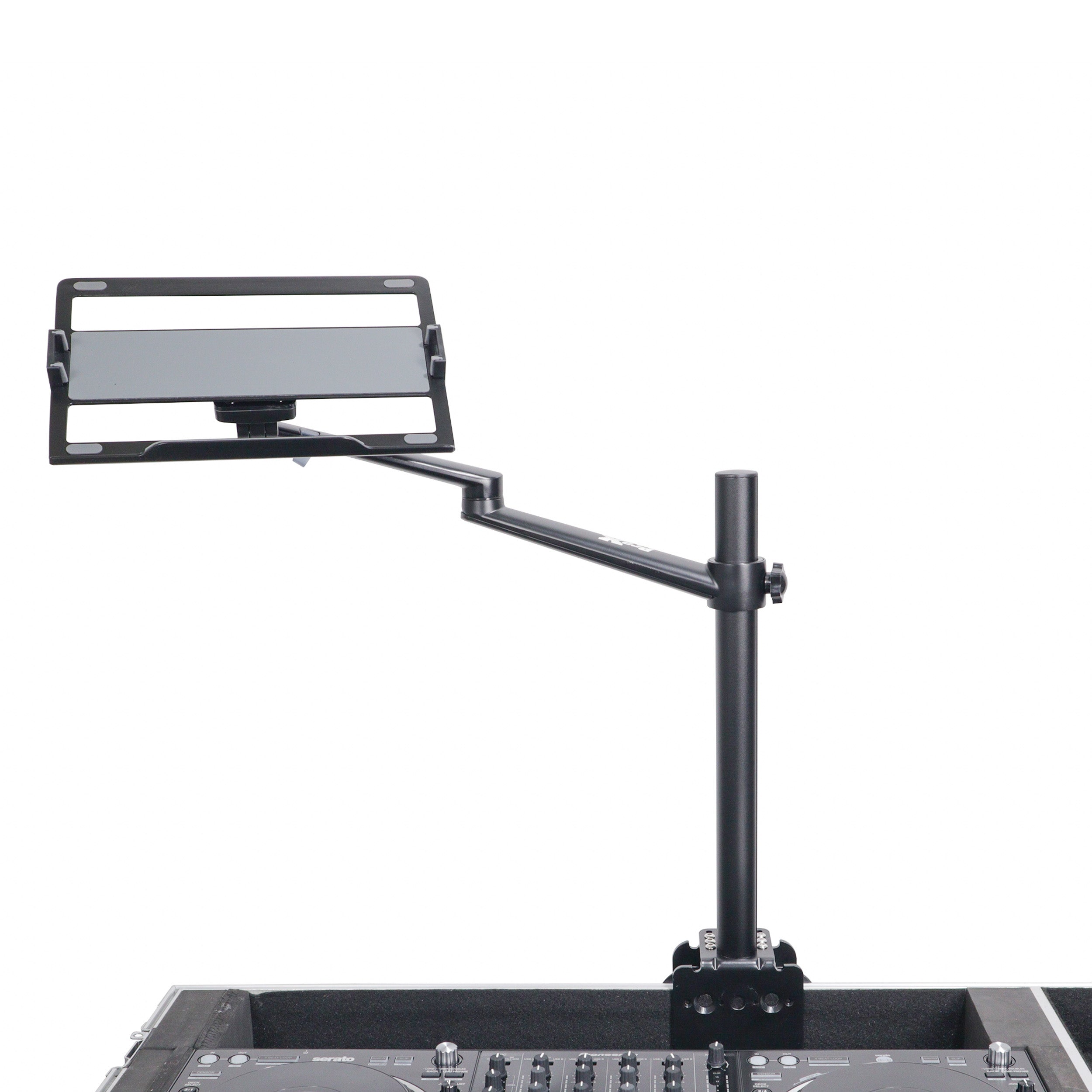 Black Adjustable Arm Mount Mount Stand For 12-17" Laptop,VESA 75X75 and 100X100 fit 17-32" Monitor, For DJ Flight Case/Table