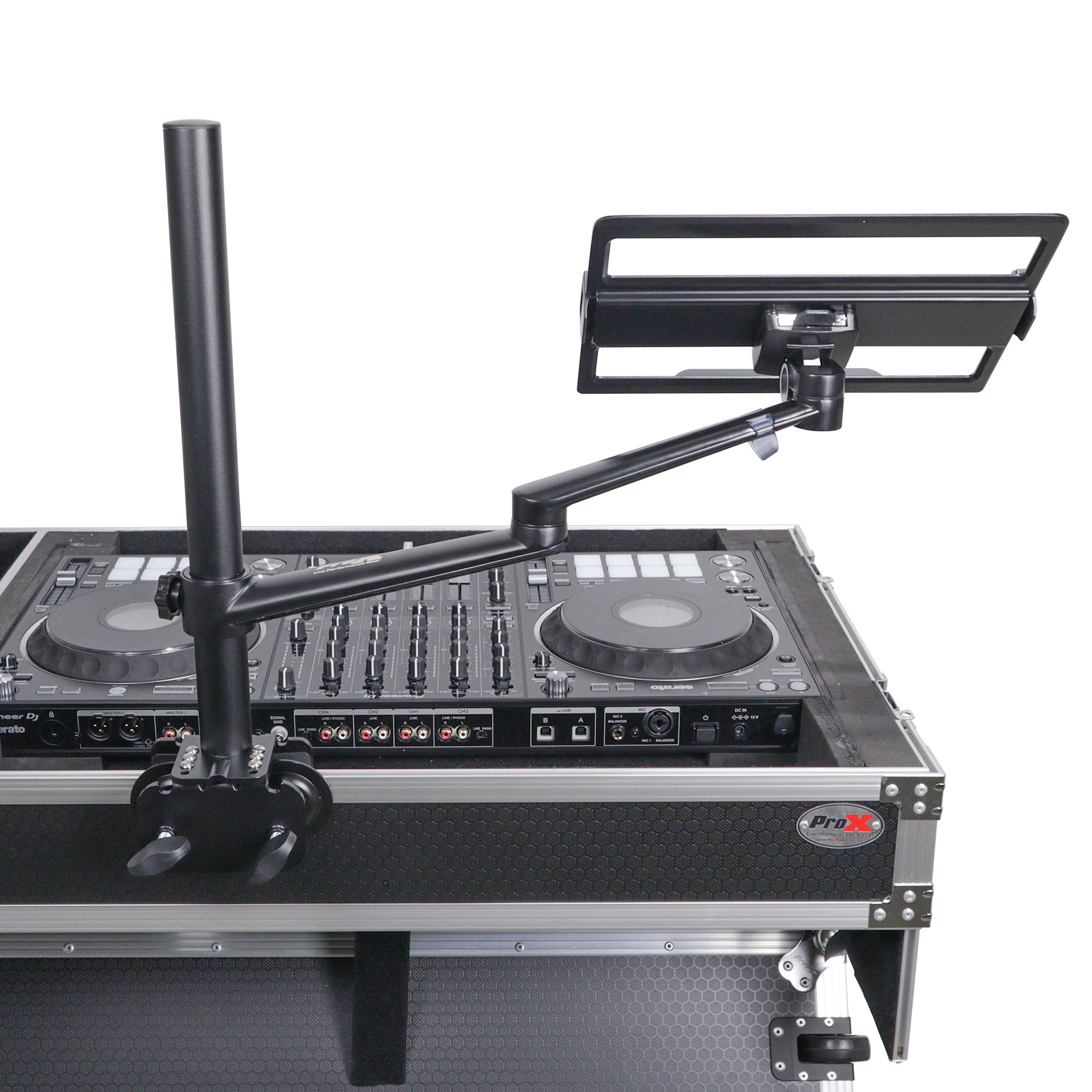 4PCS Universal Adjustable Stand for Laptops and Tablets, Clamps Securely to Tables and DJ Cases for Ultimate Flexibility