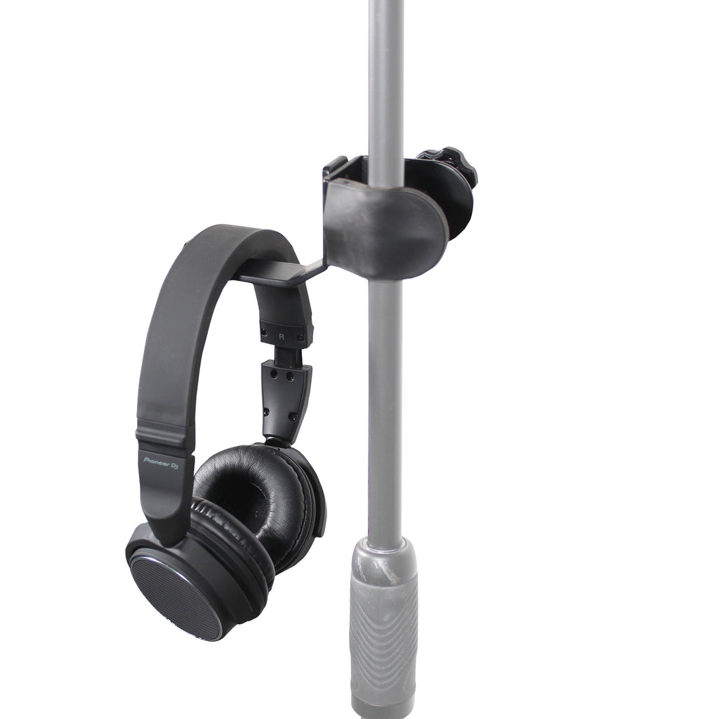 Universal Clamping Headphone Hanger for Speaker Poles and Stands