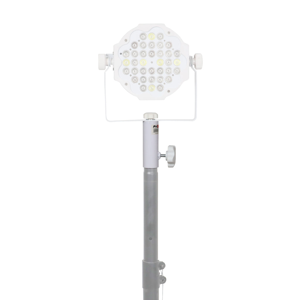 1 3/8" 35mm Universal Compact Single Stud Lighting M8 Mount for Most Speaker Stands White