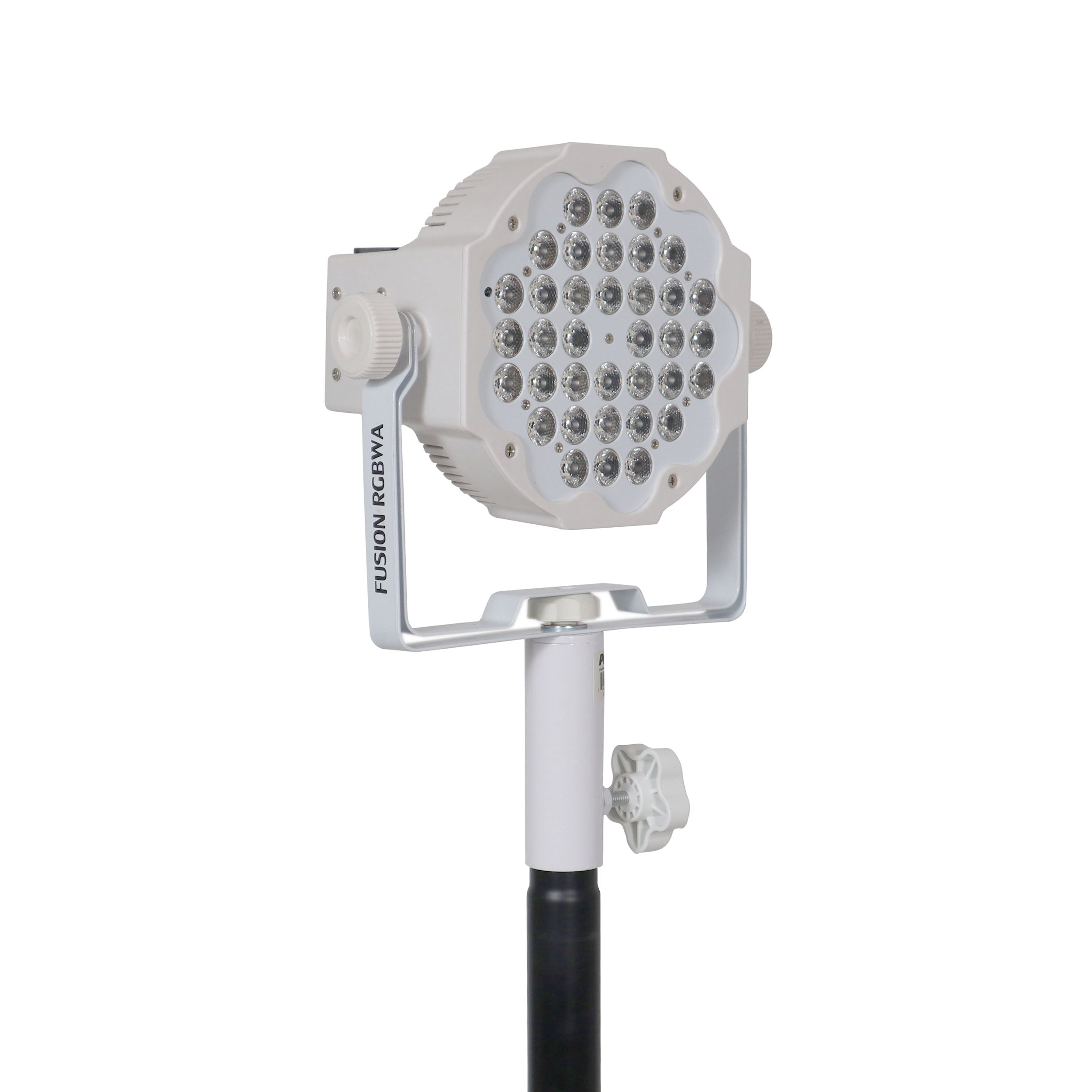 1 3/8" 35mm Universal Compact Single Stud Lighting M8 Mount for Most Speaker Stands White