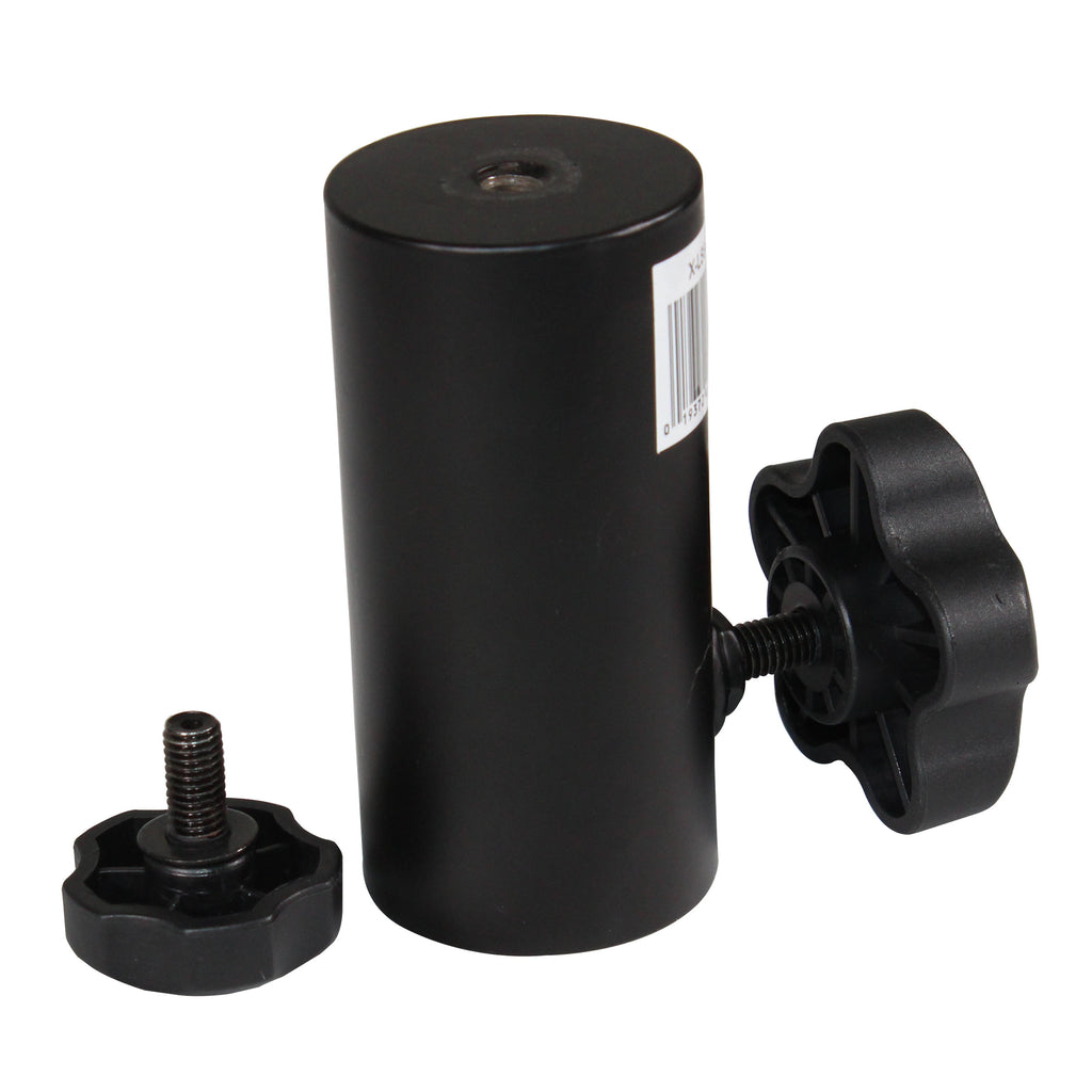 1 3/8" 35mm Universal Compact Single Stud Lighting M8 Mount for Most Speaker Stands Black