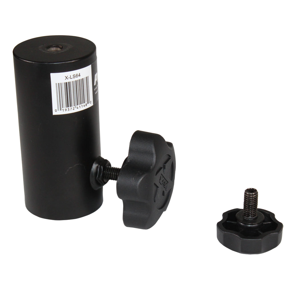1 3/8" 35mm Universal Compact Single Stud Lighting M8 Mount for Most Speaker Stands Black