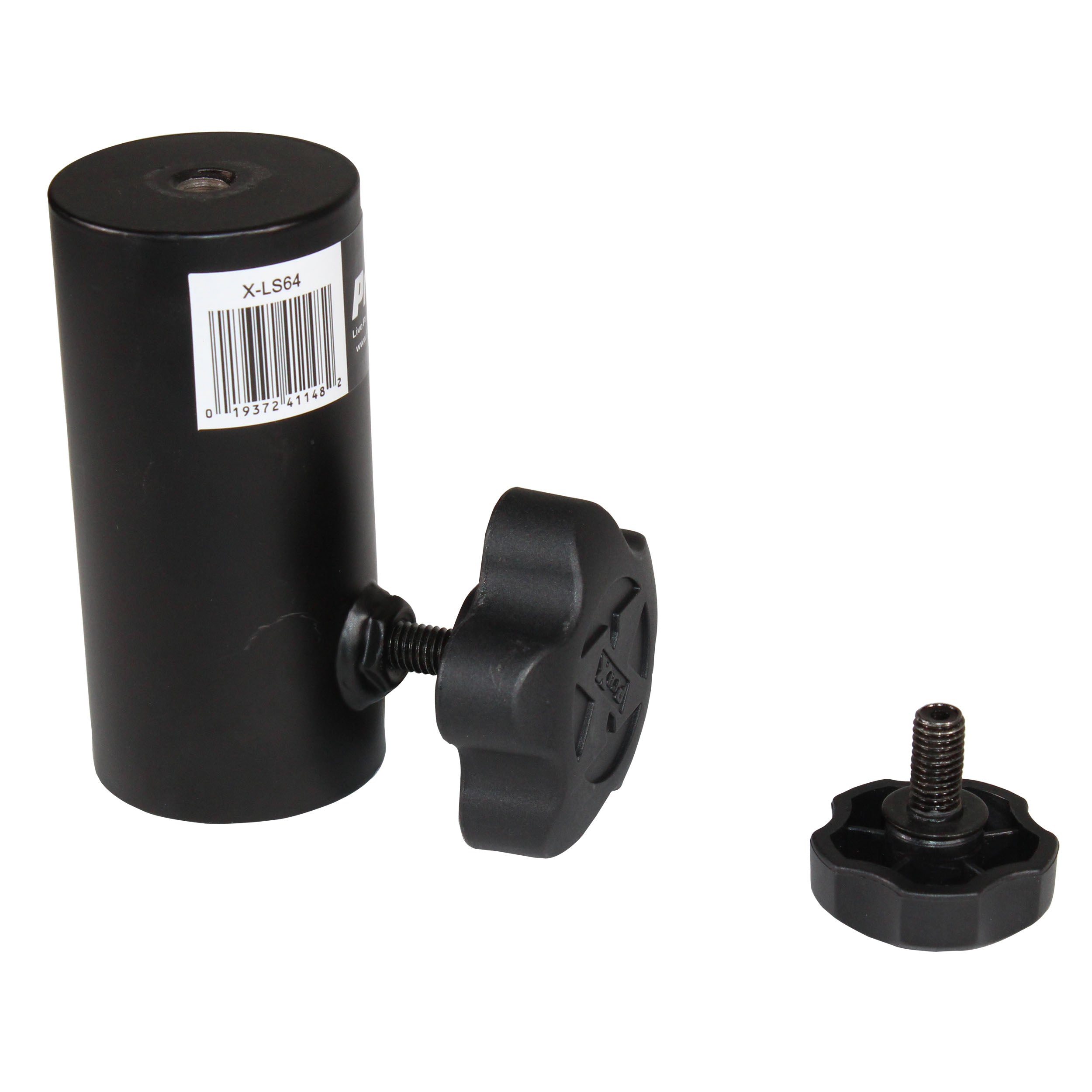 1 3/8" 35mm Universal Compact Single Stud Lighting M8 Mount for Most Speaker Stands Black