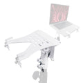 5PCS Universal Laptop Tray + VESA Monitor Mounting Bracket fits on Speaker Stand 1-3/8" Pole White