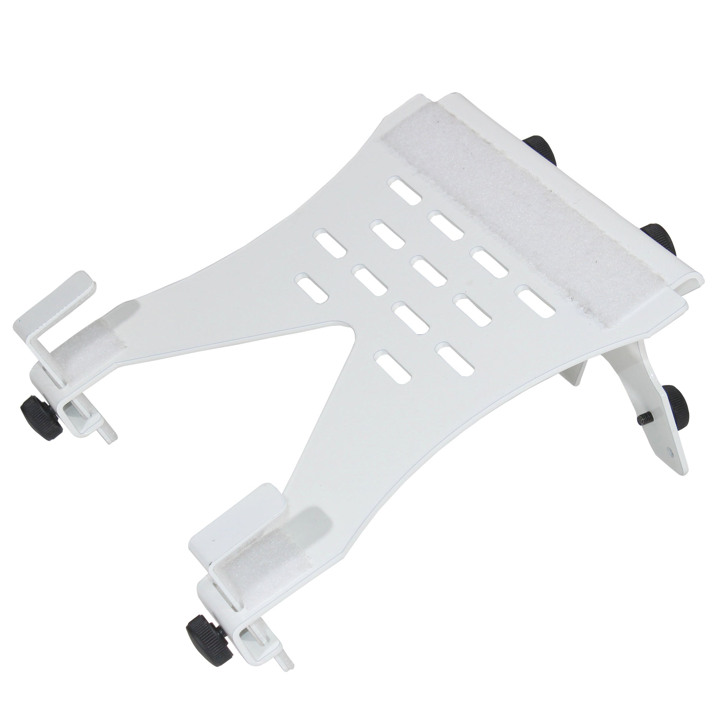 5PCS Universal Laptop Tray + VESA Monitor Mounting Bracket fits on Speaker Stand 1-3/8" Pole White