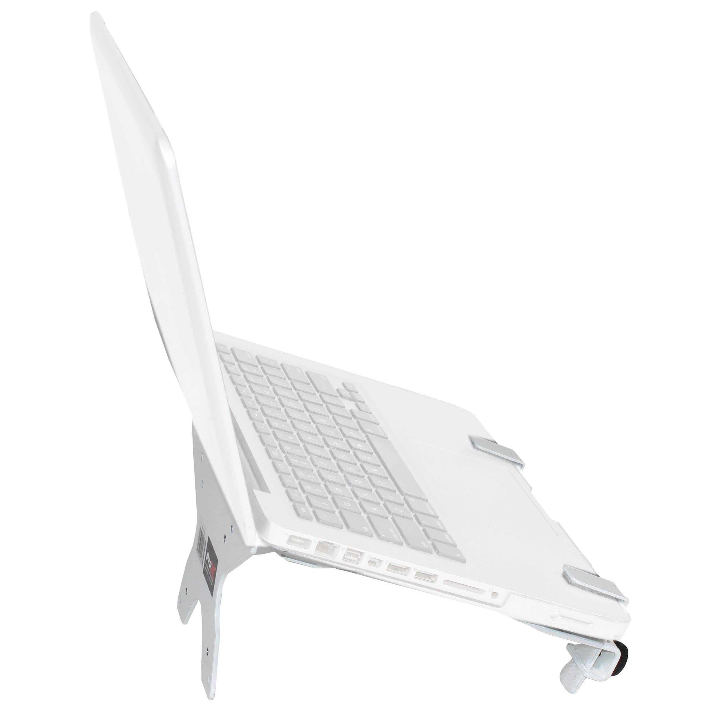 5PCS Universal Laptop Tray + VESA Monitor Mounting Bracket fits on Speaker Stand 1-3/8" Pole White