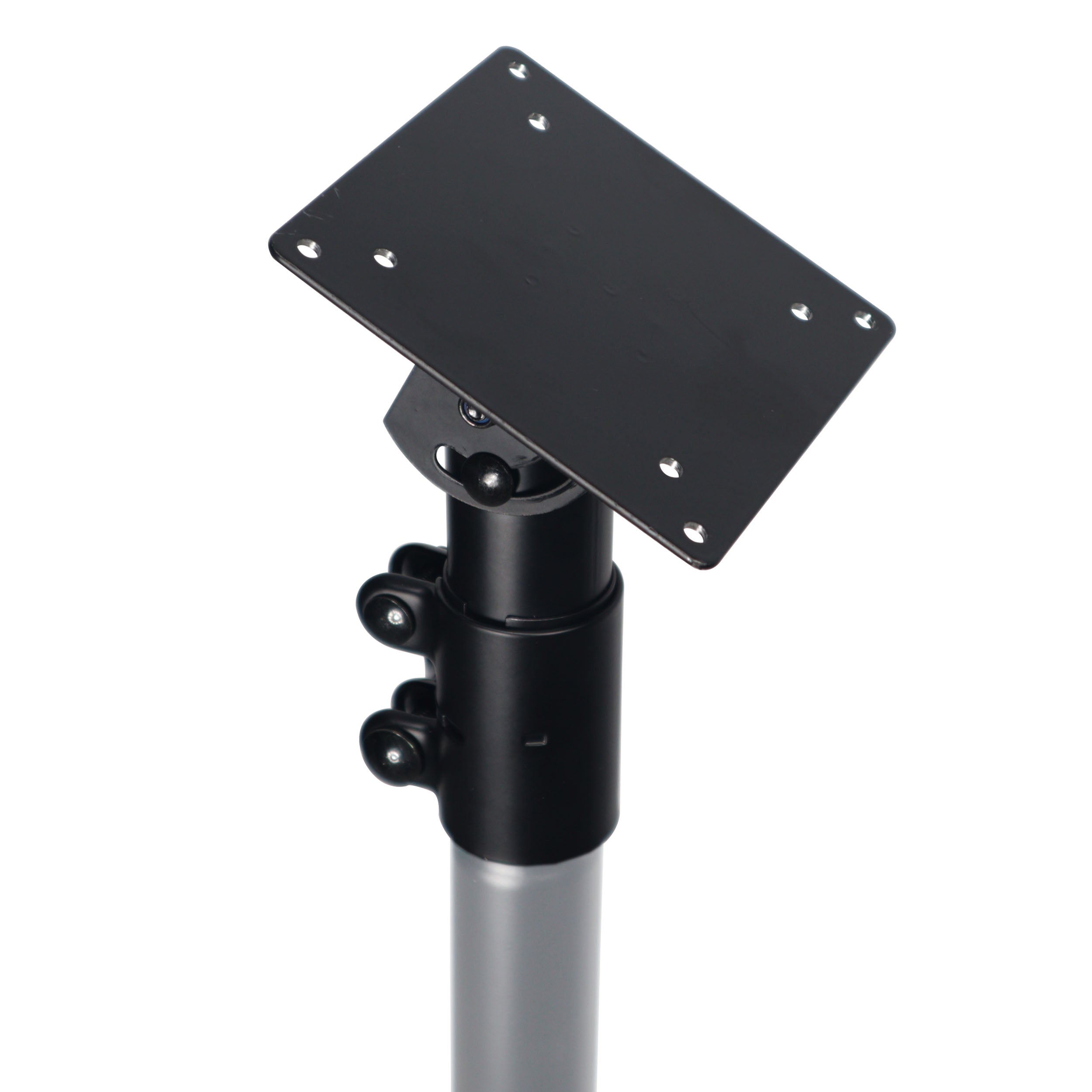 6PCS Universal Laptop Tray + VESA Monitor Mounting Bracket fits on Speaker Stand 1-3/8" Pole Black