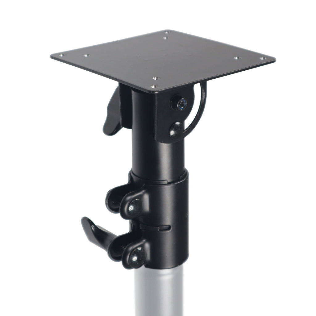 6PCS Universal Laptop Tray + VESA Monitor Mounting Bracket fits on Speaker Stand 1-3/8" Pole Black