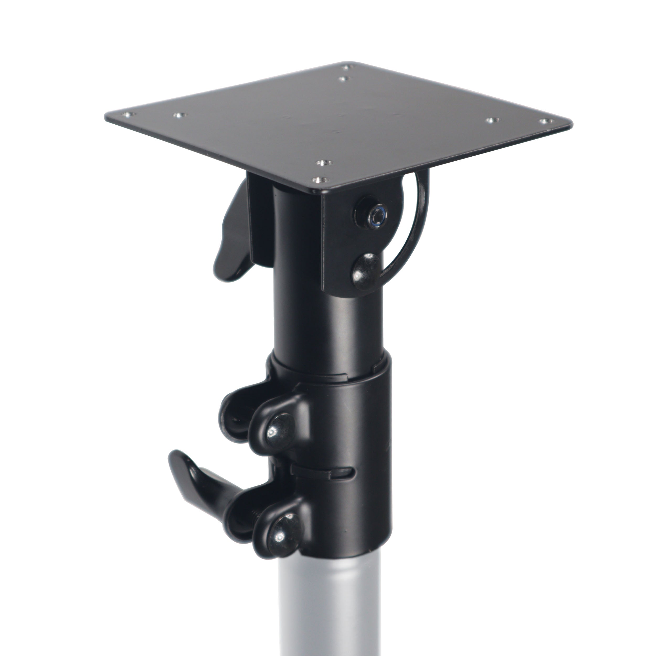 6PCS Universal Laptop Tray + VESA Monitor Mounting Bracket fits on Speaker Stand 1-3/8" Pole Black