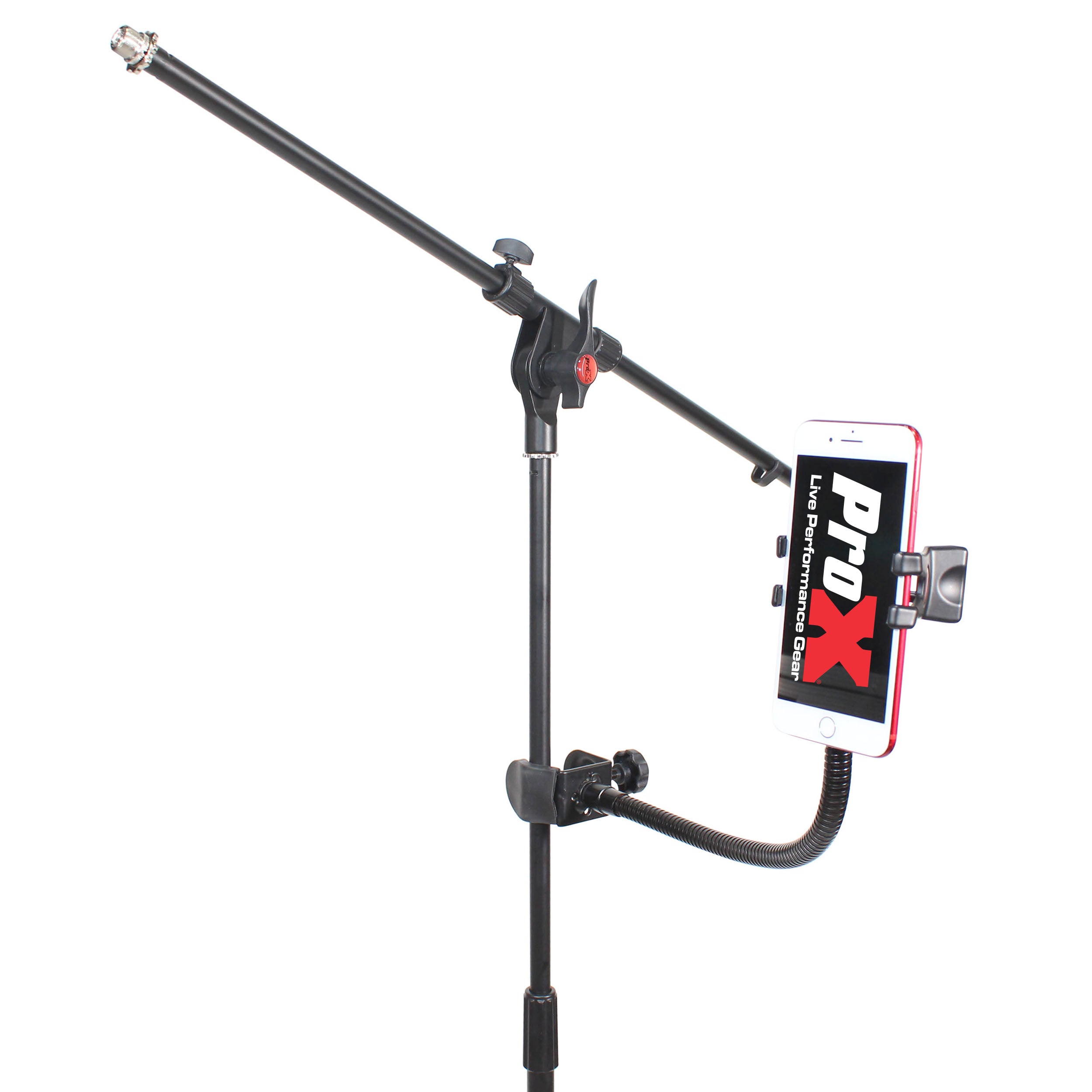 Mobi Buddy Hands Free Mobile Device Clip Kit DJ Cellphone holder Selfie Stick Table Stand Tripod Clamp and Case