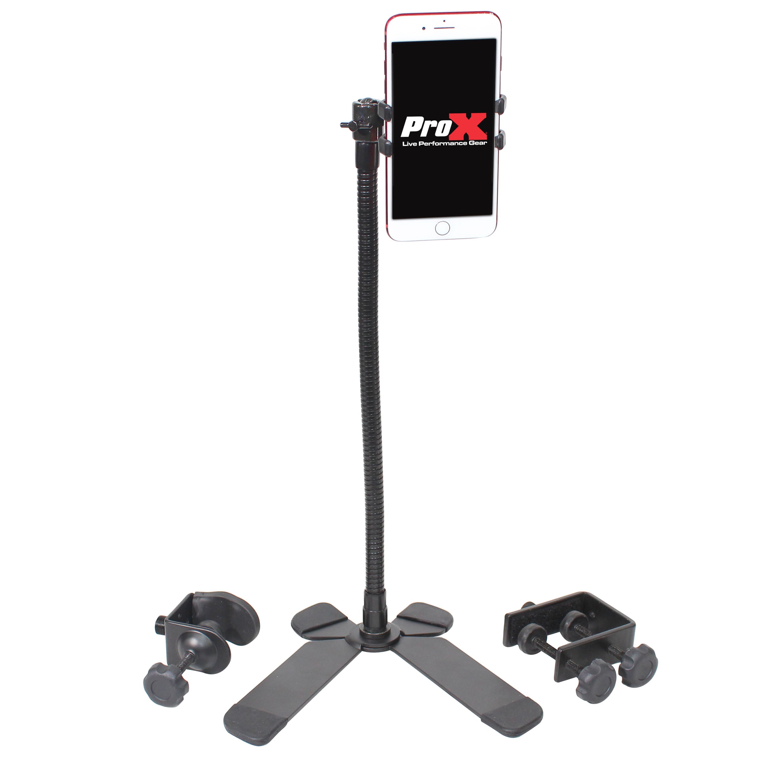6PCS Mobi Buddy Hands Free Mobile Device Clip Kit DJ Cellphone holder Selfie Stick Table Stand Tripod Clamp and Case