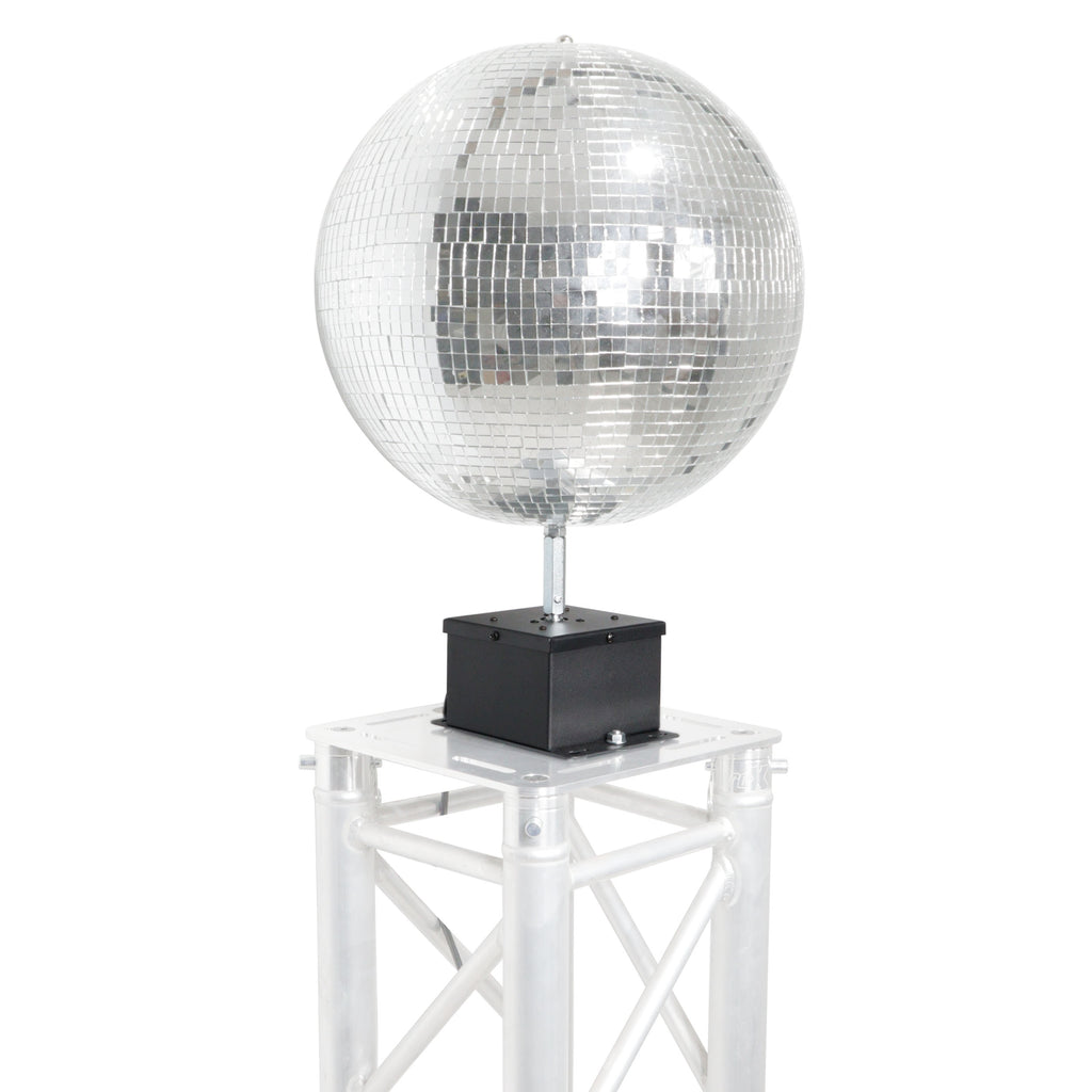 MOTOS Universal Upright Mirror Ball Oscillating 1RPM Motor – Mounts up to 30" Mirror Balls  Black Finish