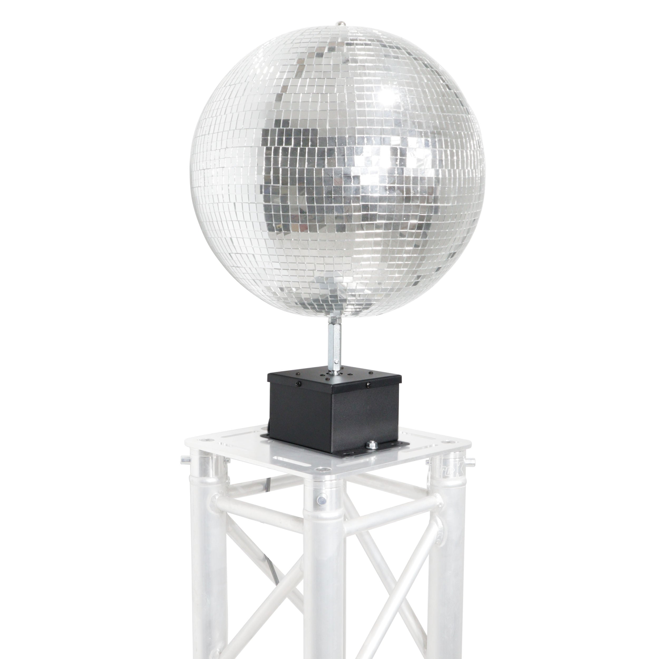 MOTOS Universal Upright Mirror Ball Oscillating 1RPM Motor – Mounts up to 30" Mirror Balls  Black Finish
