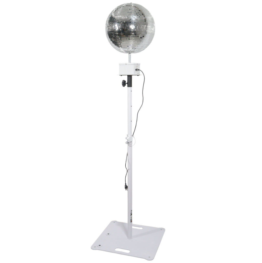 MOTOS  Upright Mirror Ball Oscillating 1RPM Motor – Mounts up to 30" Mirror Balls White Finish