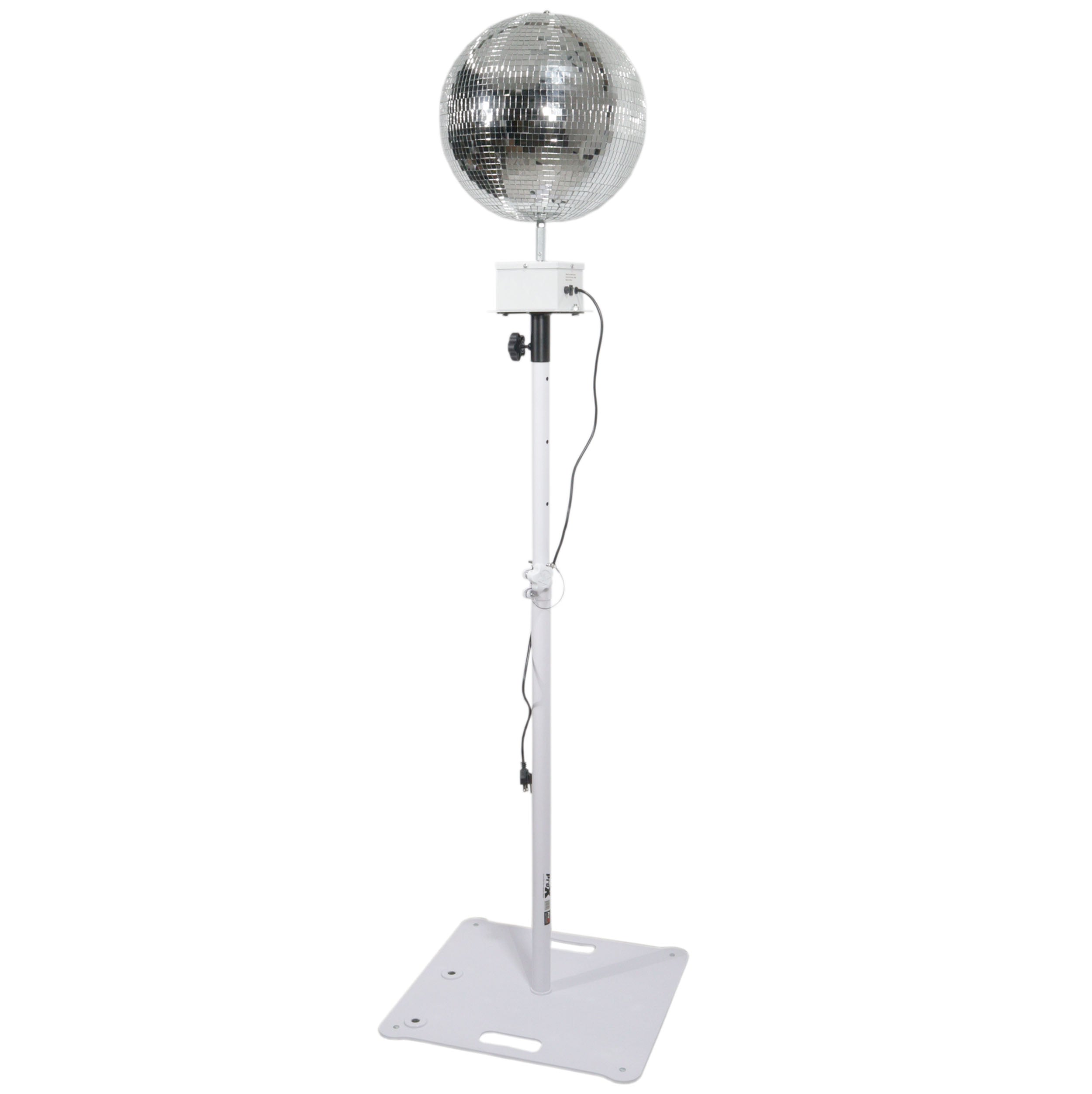 MOTOS  Upright Mirror Ball Oscillating 1RPM Motor – Mounts up to 30" Mirror Balls White Finish