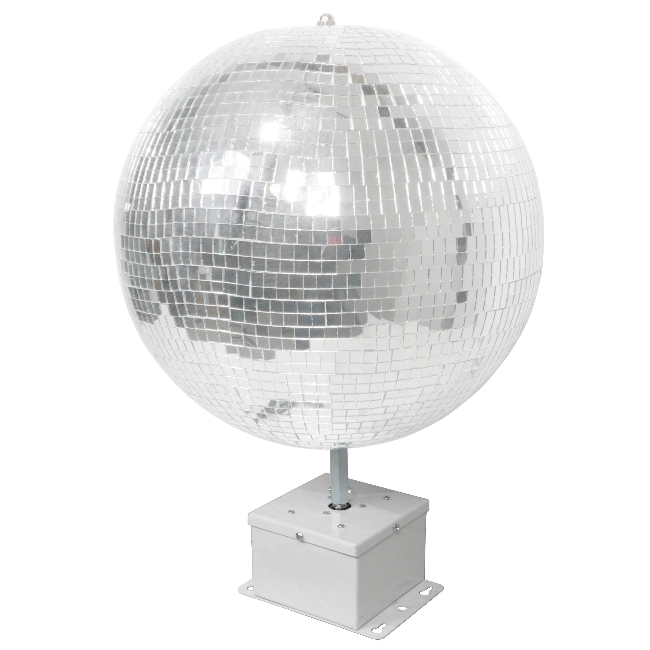MOTOS  Upright Mirror Ball Oscillating 1RPM Motor – Mounts up to 30" Mirror Balls White Finish