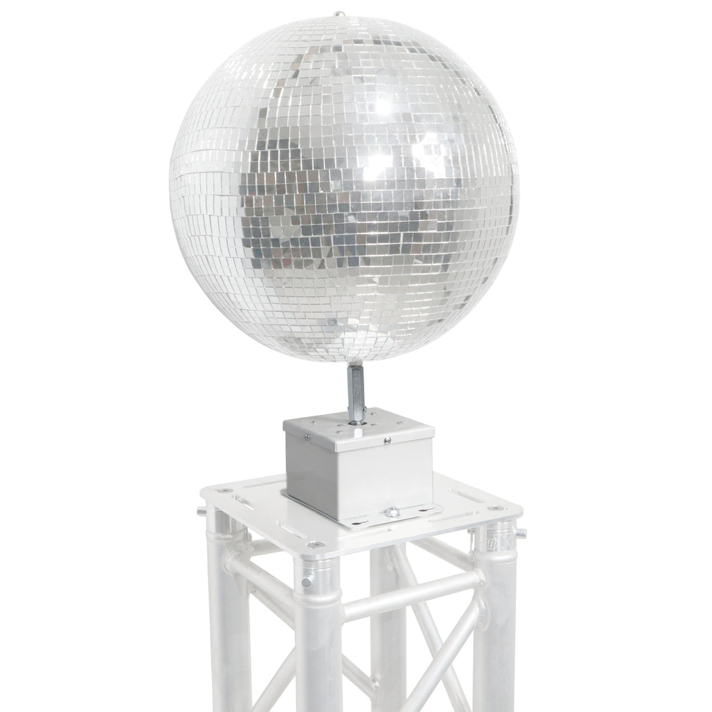 MOTOS  Upright Mirror Ball Oscillating 1RPM Motor – Mounts up to 30" Mirror Balls White Finish