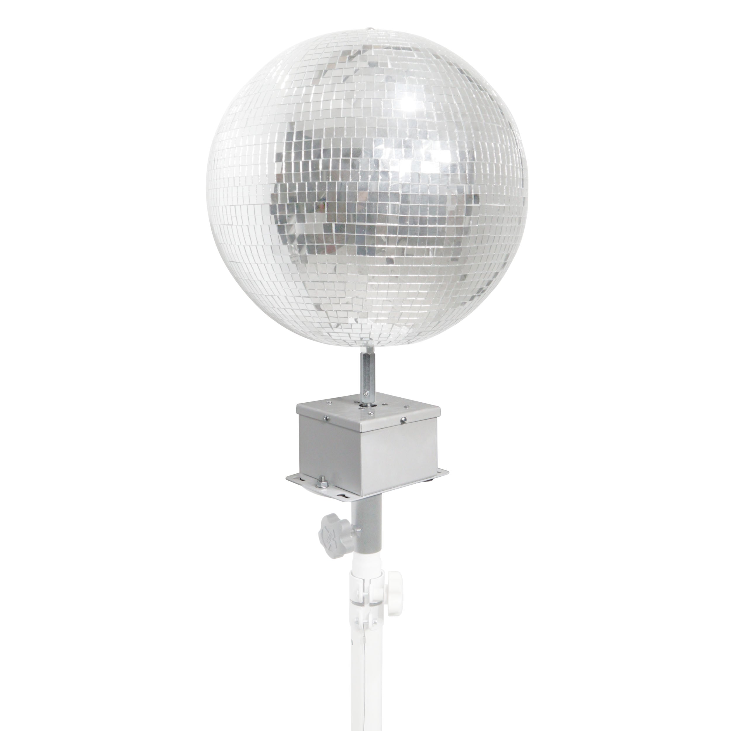 MOTOS Universal Upright Mirror Ball Oscillating 1RPM Motor – Mounts up to 30" Mirror Balls White Finish