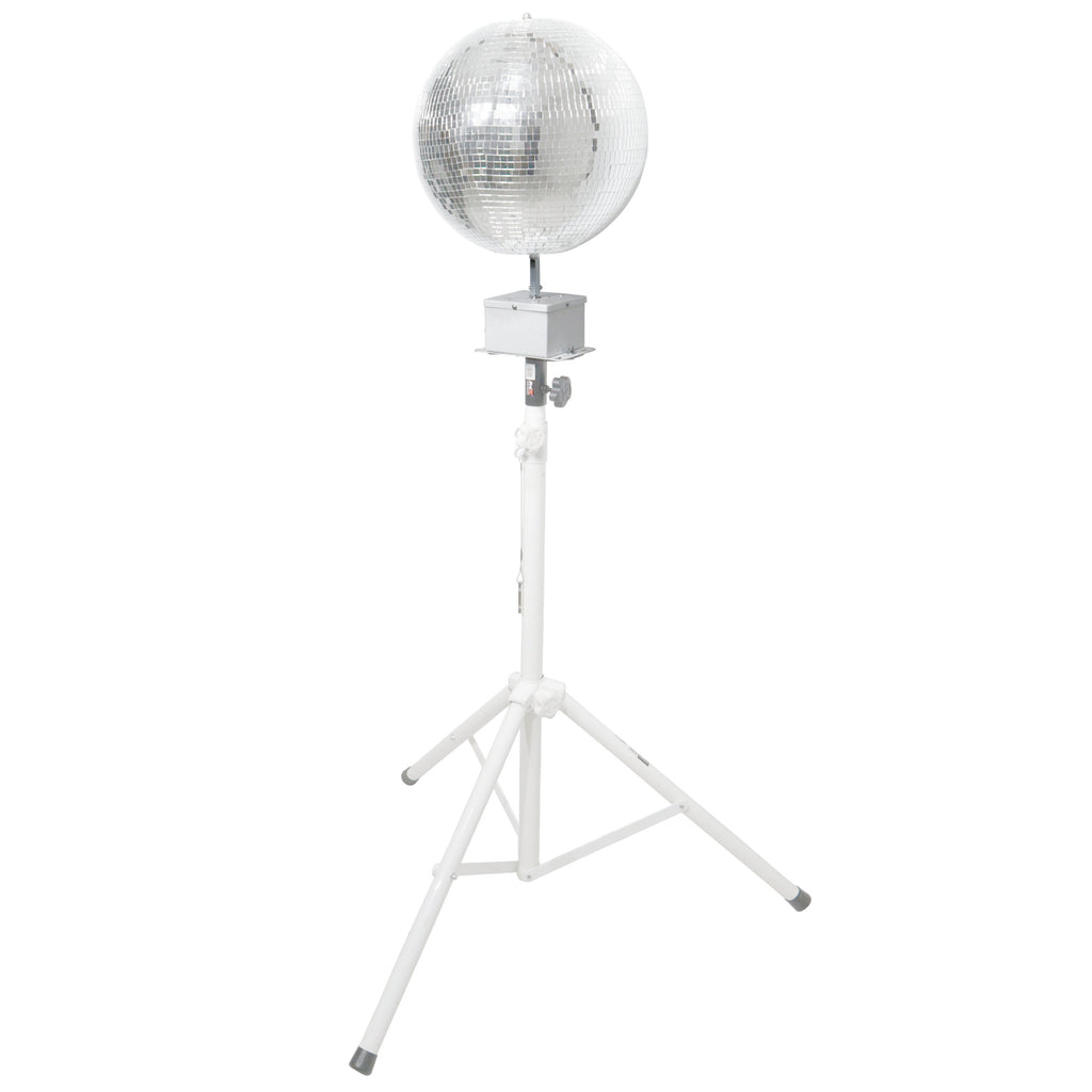 MOTOS  Upright Mirror Ball Oscillating 1RPM Motor – Mounts up to 30" Mirror Balls White Finish