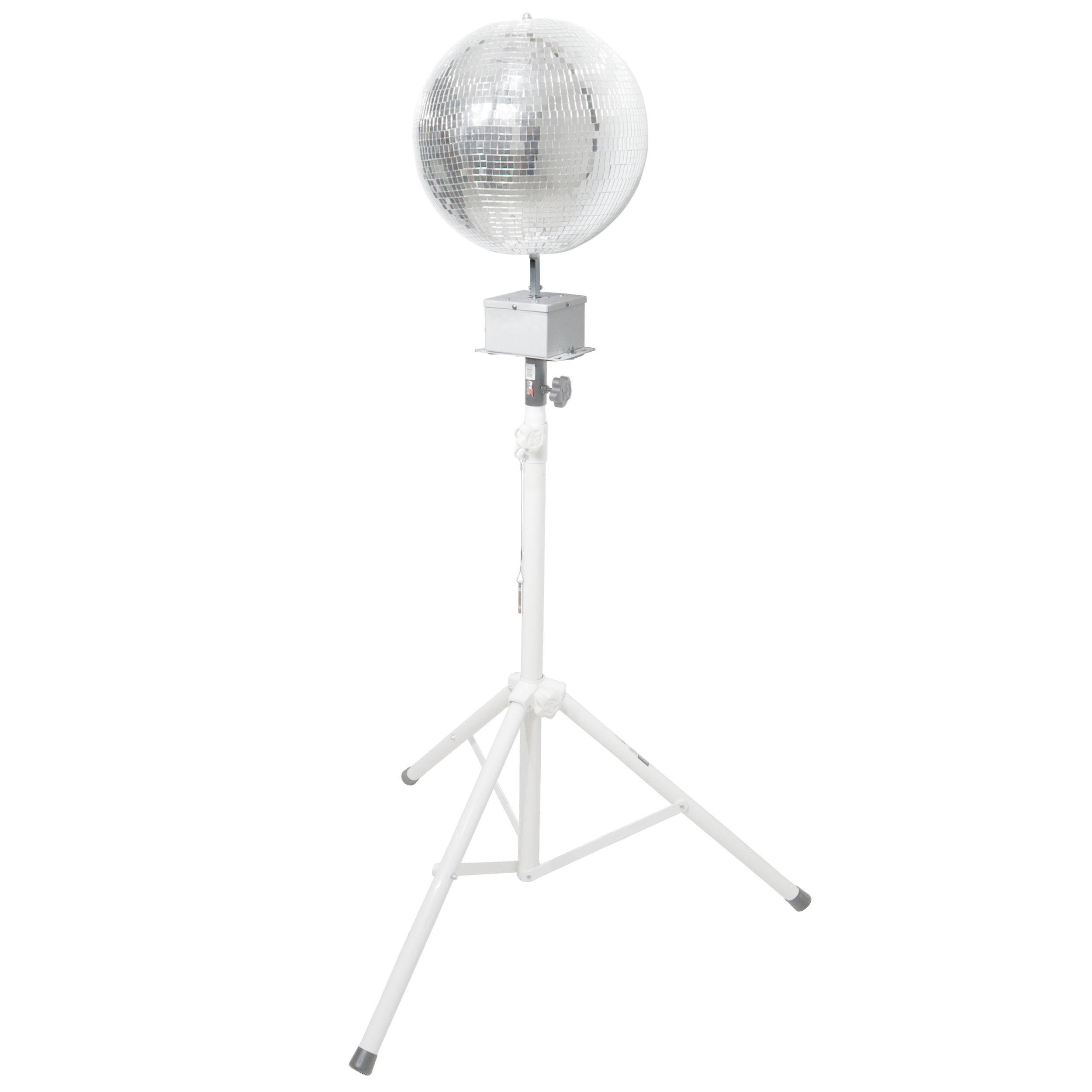 MOTOS  Upright Mirror Ball Oscillating 1RPM Motor – Mounts up to 30" Mirror Balls White Finish