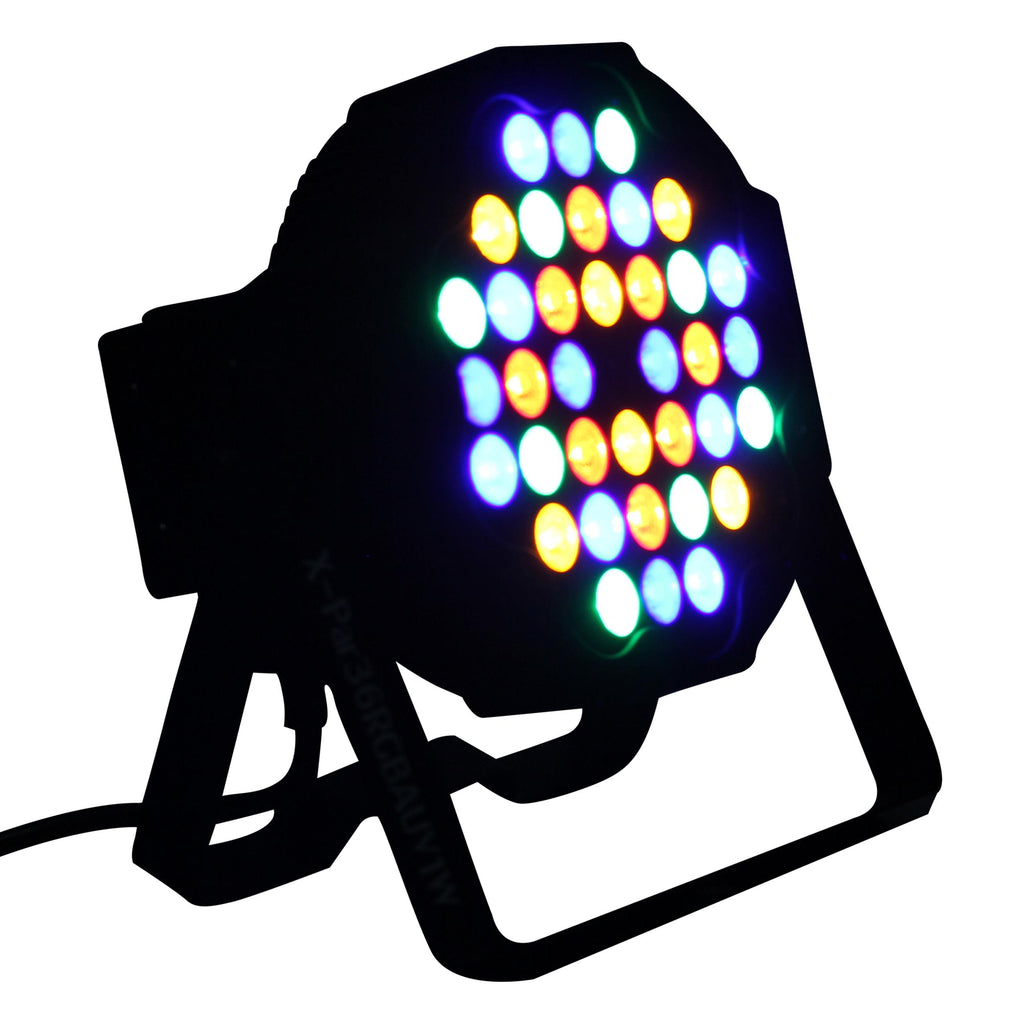 Fusion RGBA UV Par 36x 1W LED Slim Par Black Housing
