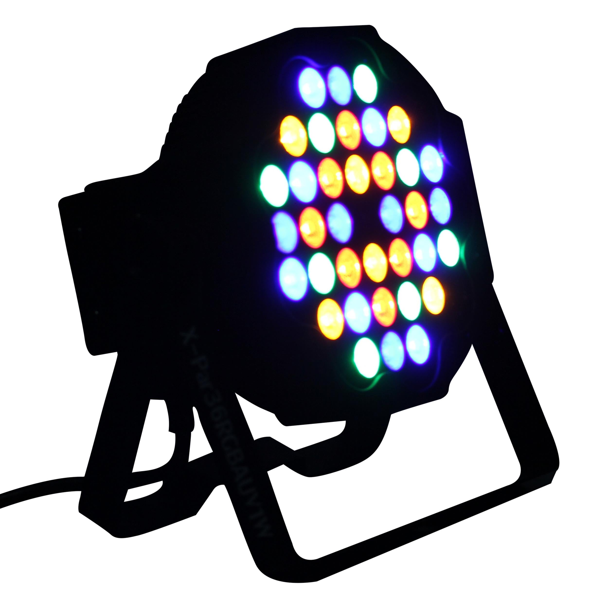 Fusion RGBA UV Par 36x 1W LED Slim Par Black Housing