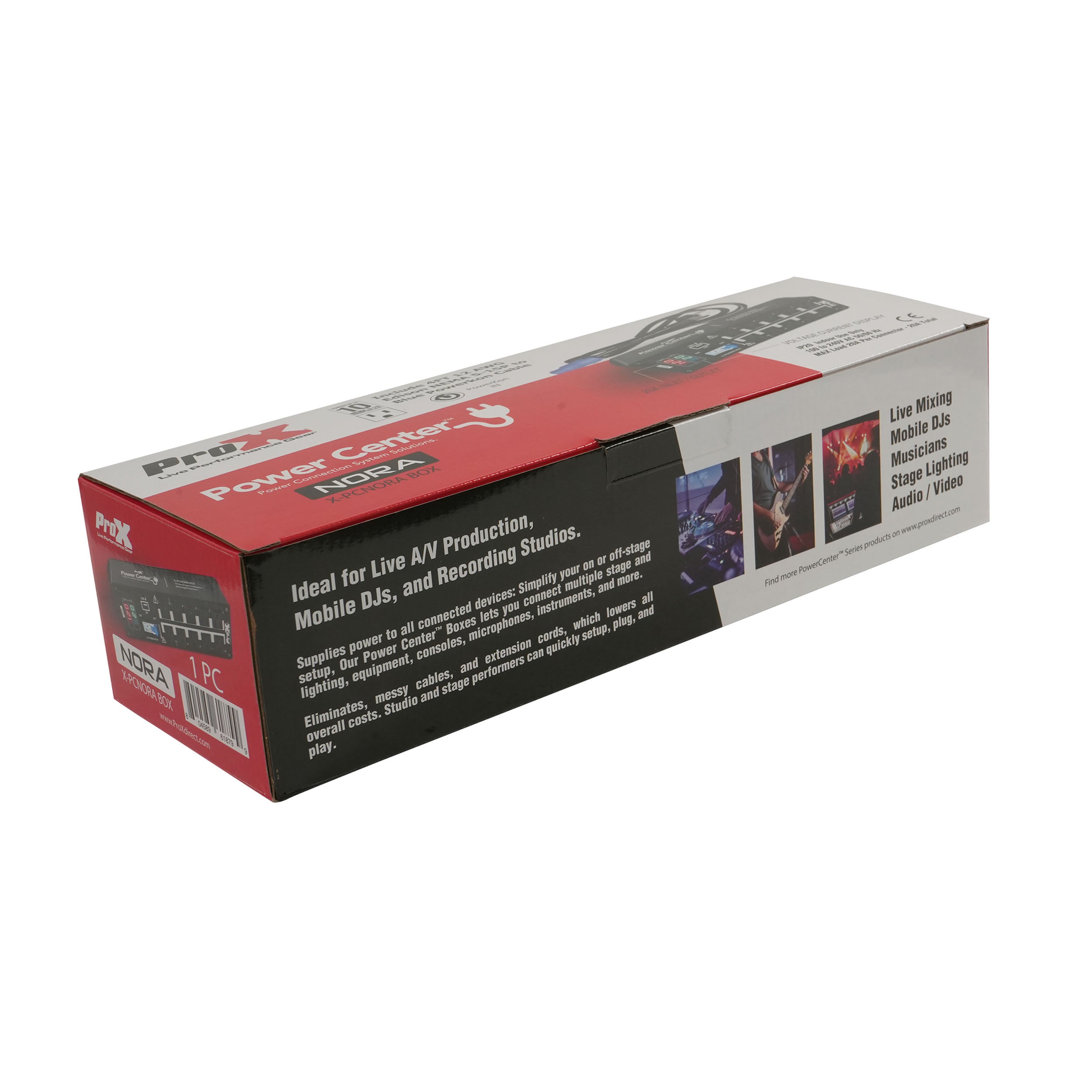 NORA 10 Way Power Distribution Compact Box for Powerkon to Edison with Power Cord