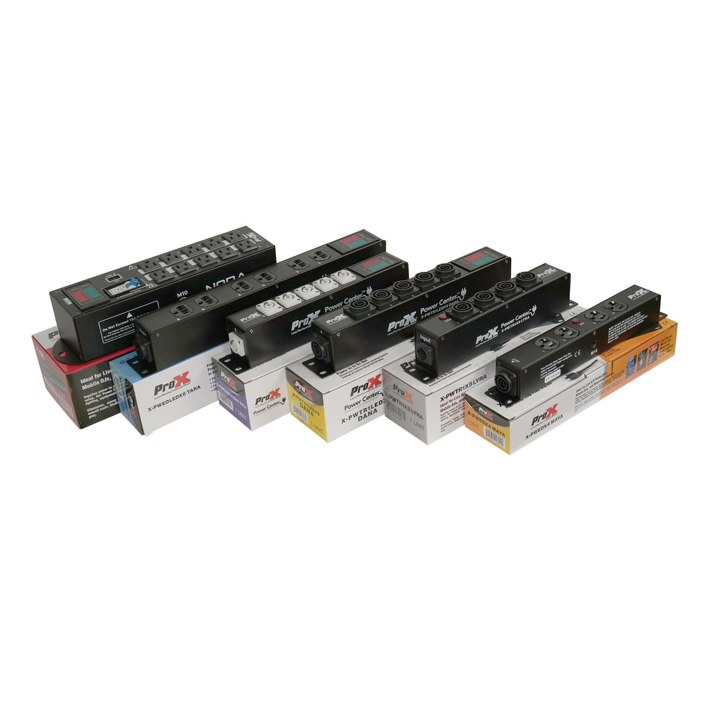 TARA 6-Outlet Edison NEMA 5-20R Power Distribution Box with True1 IN/OUT, LED Voltage and Current Display 20A Power Center