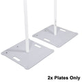 Pair of Polaris Base Plates  – 2 Heavy-Duty Speaker Pole Base Plates and Carry Bags in White