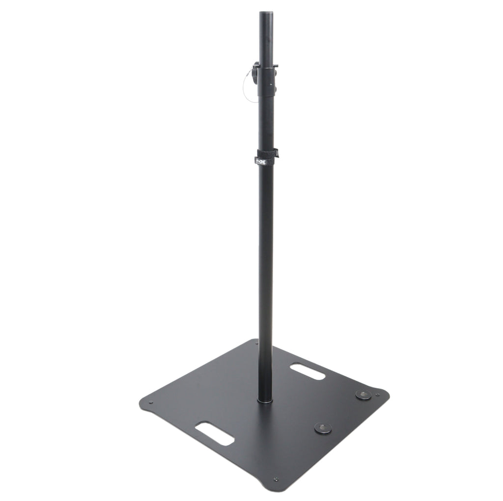 POLARIS Portable Speaker and Lighting Pair Stand Kit  with Base Plate, Adjustable Pole, and Carry Bags -  Black Finish