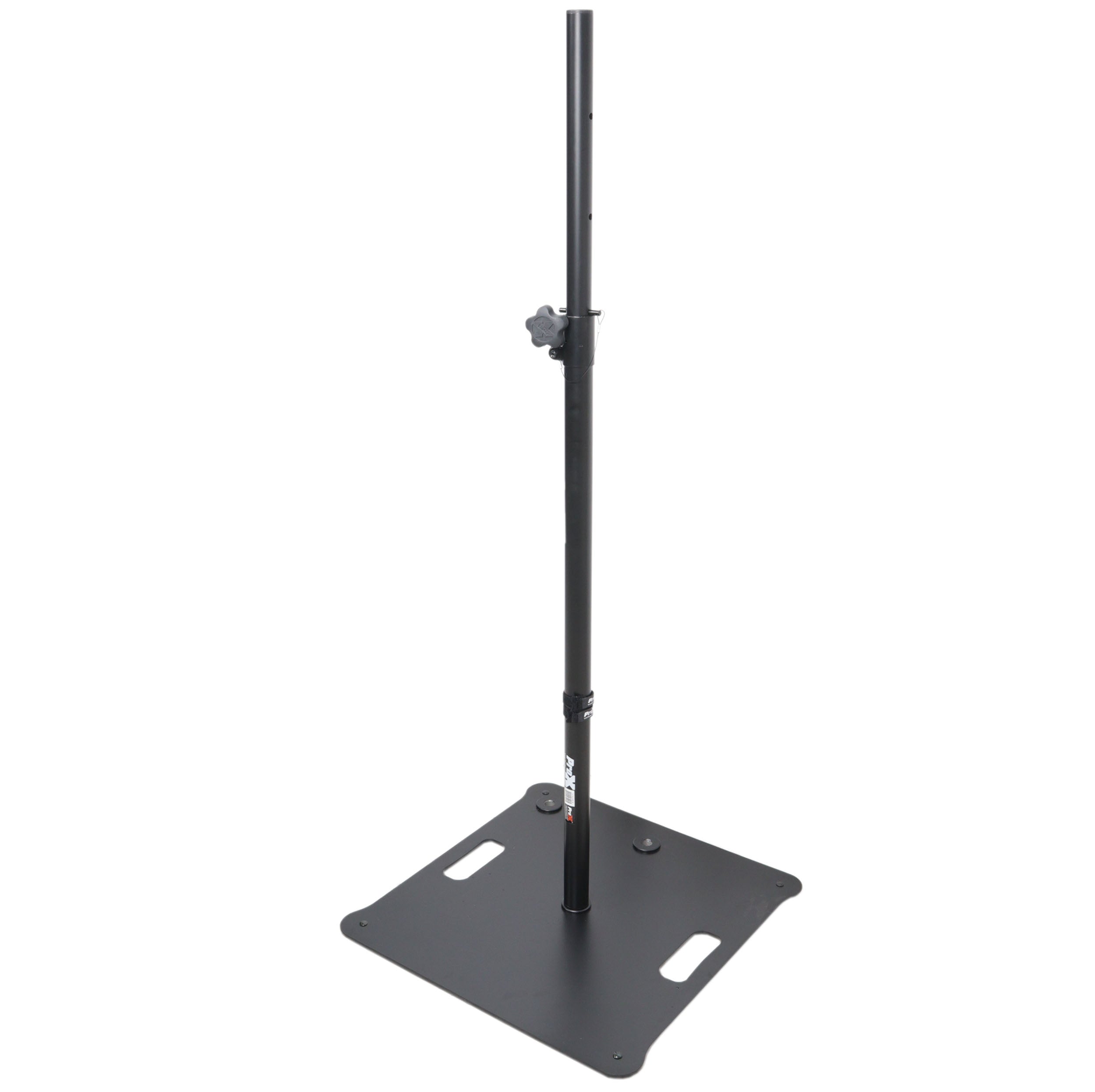 POLARIS Portable Speaker and Lighting Pair Stand Kit  with Base Plate, Adjustable Pole, and Carry Bags -  Black Finish