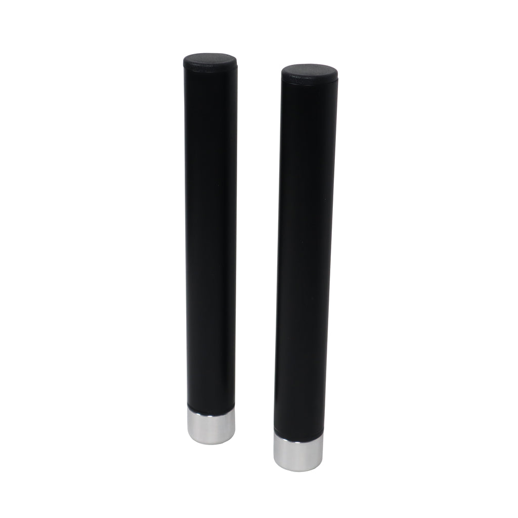 10" Set of 2 Speaker Extension Poles with M20 Thread and 1-3/8 in. Adapter – Black, 100 lb Capacity