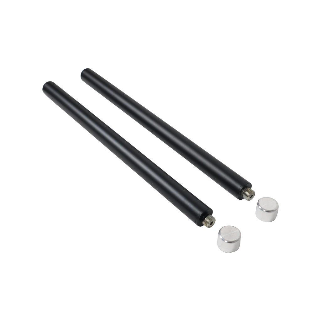 20" Set of 2 Speaker Extension Poles with M20 Thread and 1-3/8 in. Adapter – Black, 200 lb Capacity