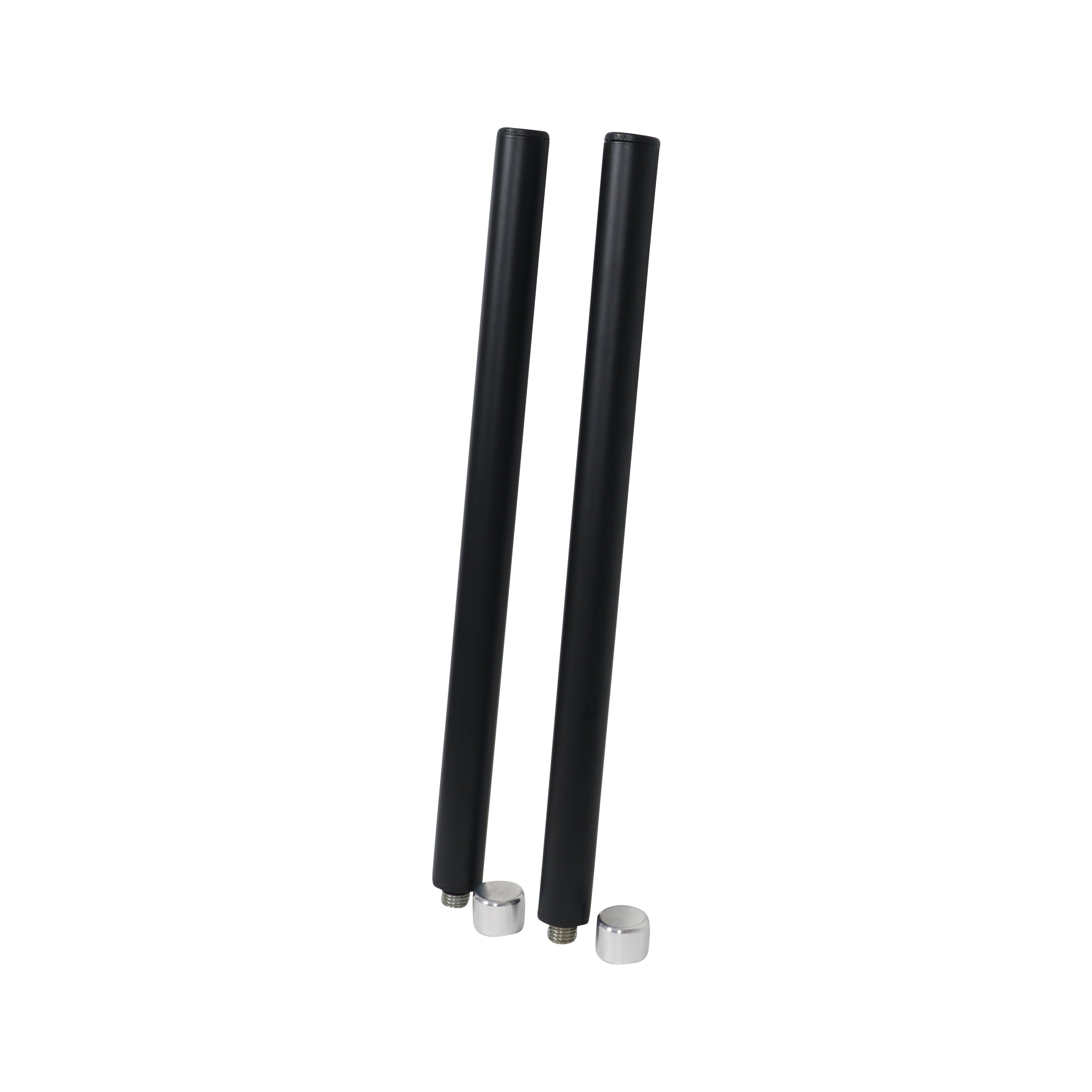 20" Set of 2 Speaker Extension Poles with M20 Thread and 1-3/8 in. Adapter – Black, 200 lb Capacity