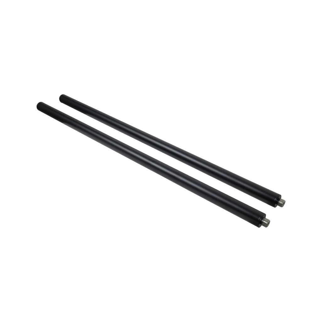 36" Set of 2 Speaker Extension Poles with M20 Thread and 1-3/8 in. Adapter – Black, 200 lb Capacity