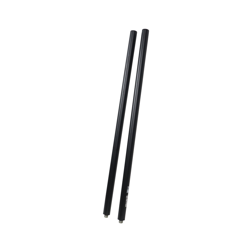 36" Set of 2 Speaker Extension Poles with M20 Thread and 1-3/8 in. Adapter – Black, 200 lb Capacity