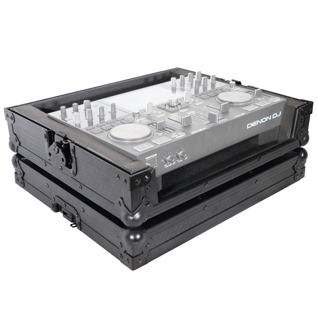 ATA Style Flight Travel Case for Denon DJ Prime Go Digital Controller - Black On Black