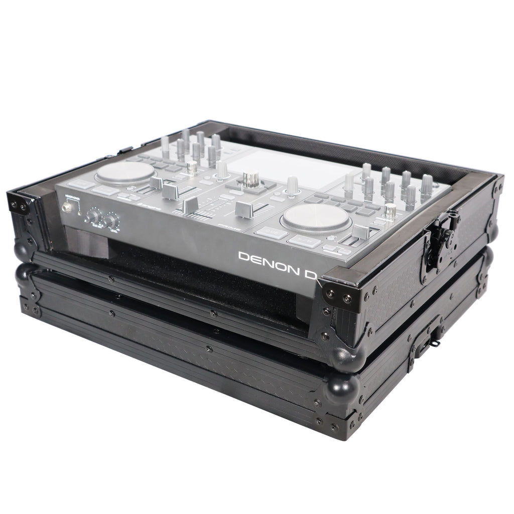 ATA Style Flight Travel Case for Denon DJ Prime Go Digital Controller - Black On Black