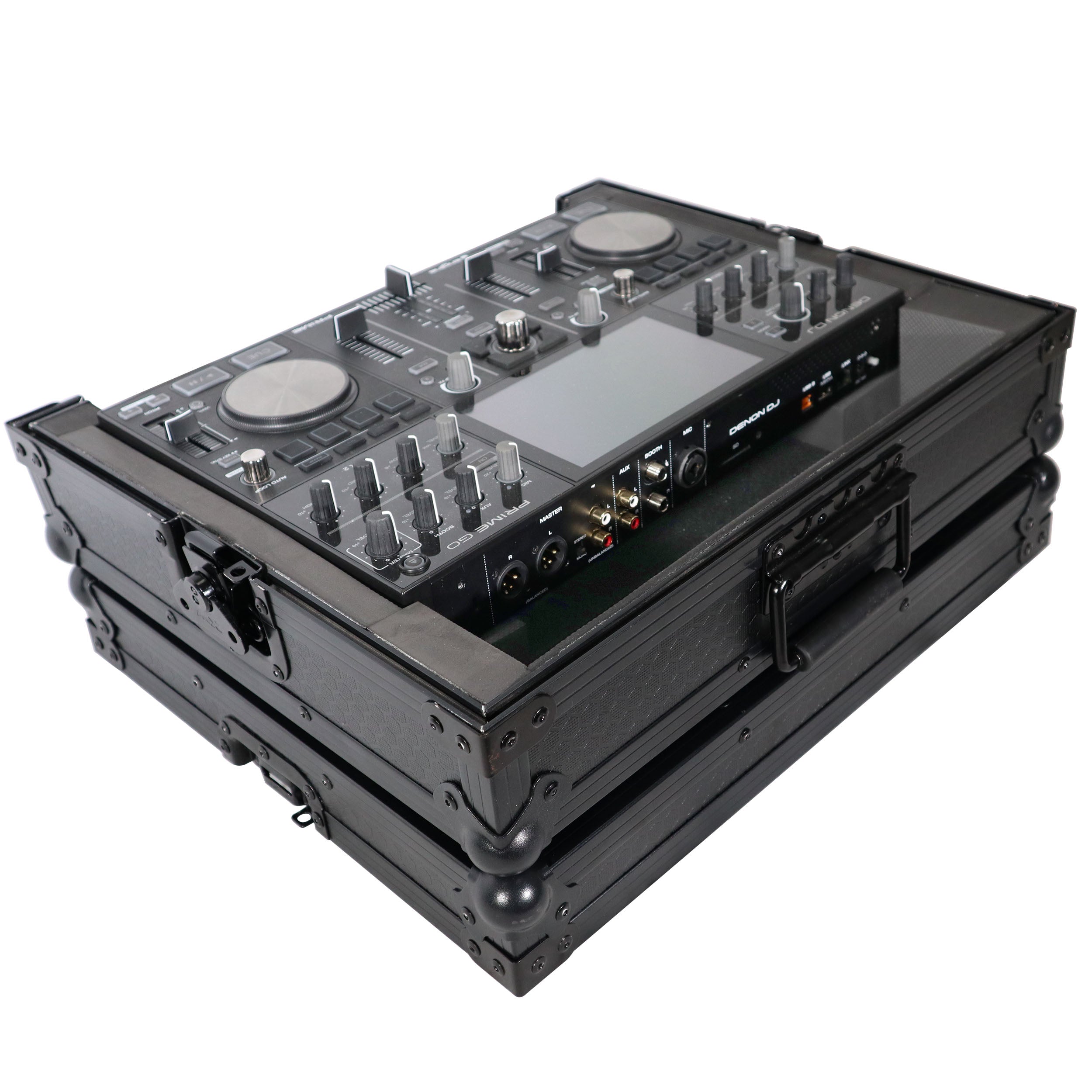ATA Style Flight Travel Case for Denon DJ Prime Go Digital Controller - Black On Black