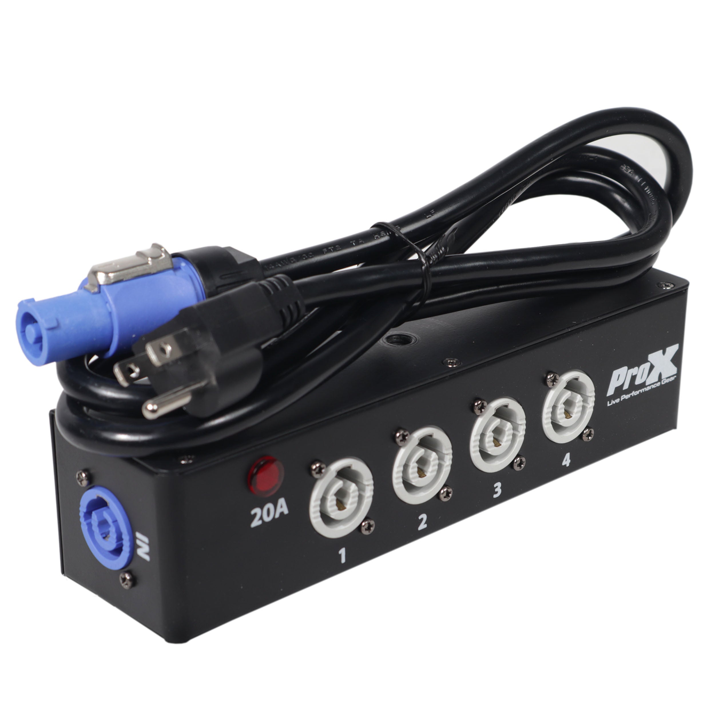 24PCS ProX X-PWCX4 BOX Power Center Five-Way Spitter For Indoor Power Connector Delivers Power For Up To 5 Fixtures